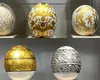 Oul de struț încondeiat cu foiță de aur sau de argint, decorul unic pe masa de Paște