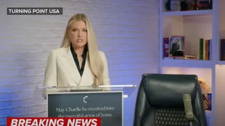 Discurs emoţionant rostit de soţia lui Charlie Kirk. 
