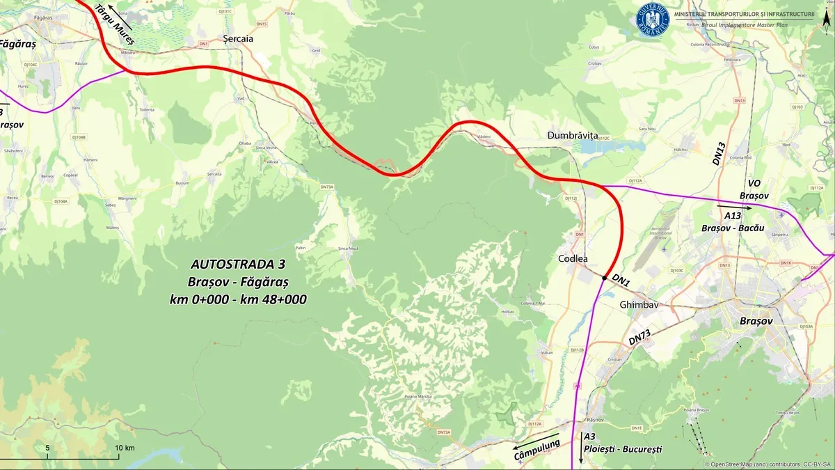 Au fost anunțați câştigătorii licitațiilor pentru lotul 4 al drumului expres Craiova-Piteşti şi pentru segmentul Braşov-Făgăraş al A3