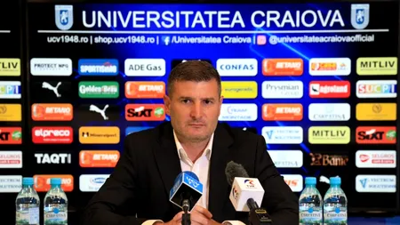 Laszlo Balint, după ce a debutat cu un semieșec pe banca echipei CS Universitatea Craiova: 