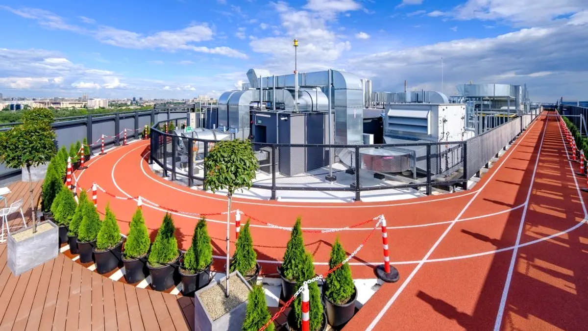 Skanska inaugurează pista de alergare de pe acoperișul Campus 6.2 și 6.3. Ce lungime are