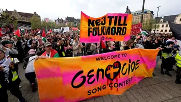 Protestatar pro-Palestina la Eurovision, bruscat de forțele de ordine