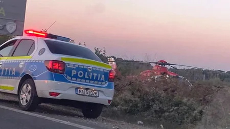 Prahova: Motociclist rănit grav într-un accident pe DN 1. A fost solicitat un elicopter SMURD