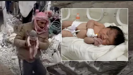 Ce s-a mai întâmplat cu fetița găsită în ruinele din Siria, cu cordonul ombilical atașat de mama ei moartă