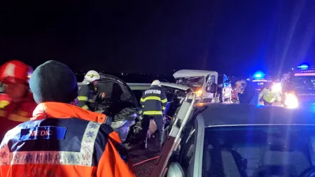 Accident în lanț cu șase autovehicule în Sibiu
