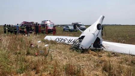 Avion prăbușit în Chitila: 2 persoane au fost rănite (FOTO)