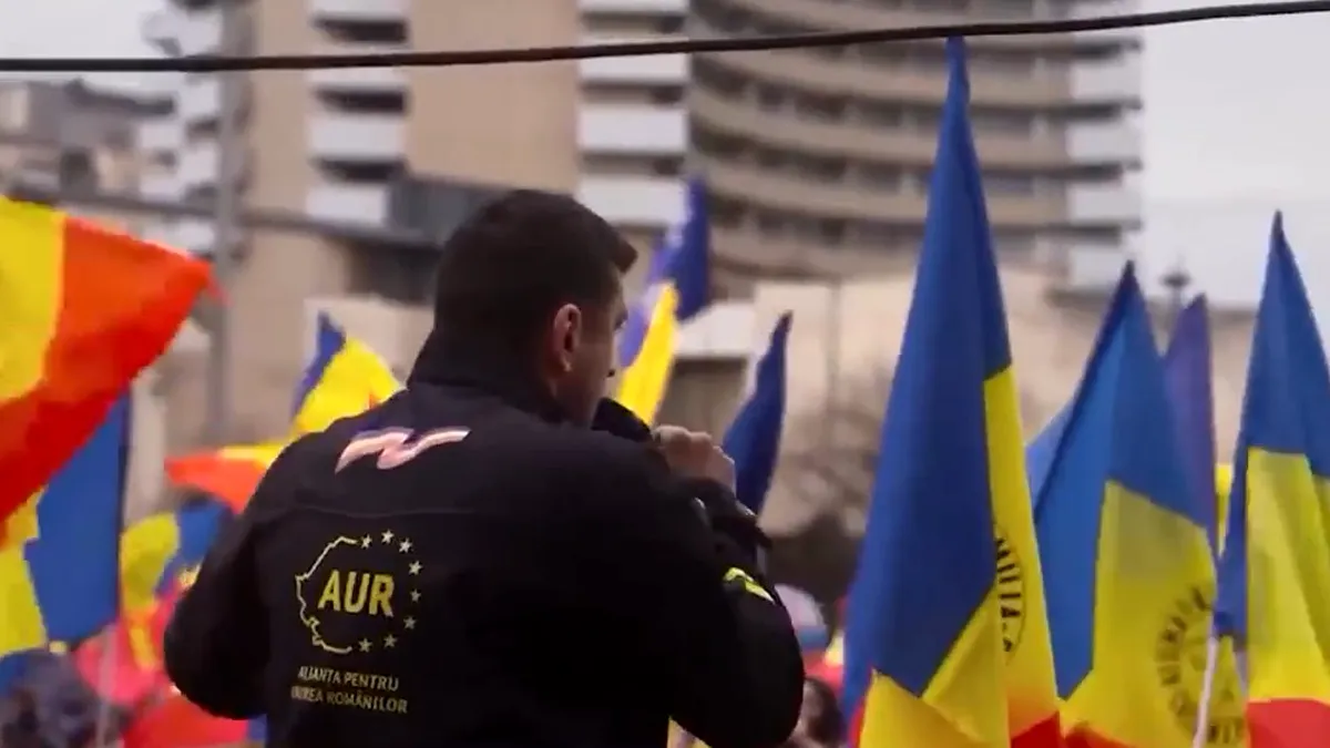 Protest AUR: Circulaţia rutieră este blocată în zona Pieţei Universităţii