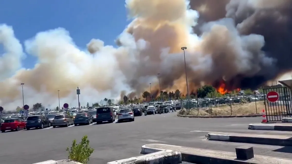 Doi pompieri au murit în timp ce se luptau cu flăcările unui incendiu de vegetație. Focul a izbucnit chiar lângă aeroportul din Bordeaux