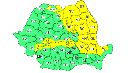 METEO Alertă cod galben de ninsori și viscol în Moldova și Transilvania