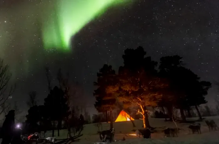 Aurora boreală în Kiruna