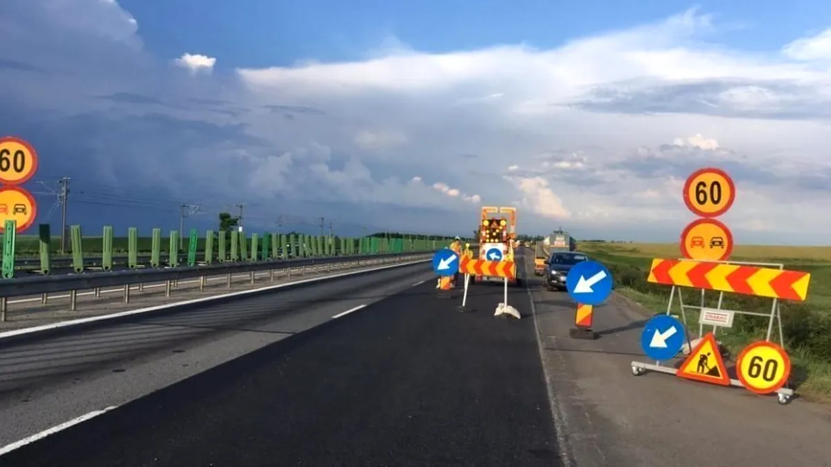 Carambol pe autostrada București-Pitești