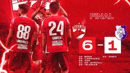 Dinamo – FC Argeș 6-1. Alb-roșii, ca și promovați în Superligă (Video)