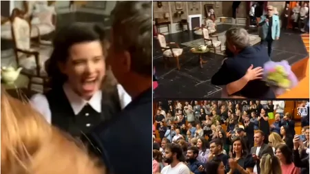 Gică și Kira Hagi, emoționați până la lacrimi pe scena TNB