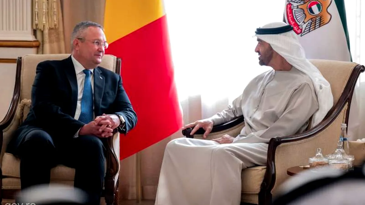 Premierul Ciucă - întrevedere cu președintele Emiratelor Arabe Unite. Discuții despre aprovizionarea cu petrol și gaze