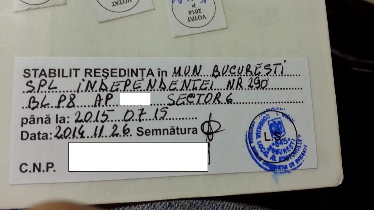 Noi reguli pentru persoanele care nu locuiesc la adresa din buletin