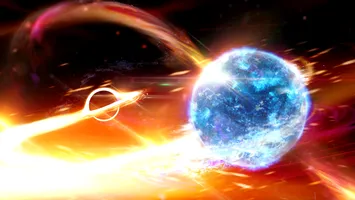 O gaură neagră a devorat o stea. 2 ani mai târziu, a început să împrăștie materie în spațiu