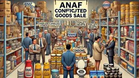 ANAF vinde prezervative, candele și capace de WC, doar ca să mai scoată un ban