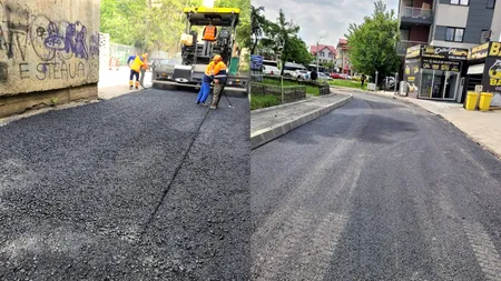 Lucrări de asfaltare pe trei străzi din Sectorul 5. Șoseaua Alexandriei, aproape de finalizare.