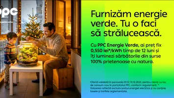PPC Energie vine cu o ofertă nouă înainte de sărbători pentru PPC Energie Verde – energie 100% regenerabilă la un preț „verde” garantat timp de un an