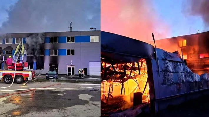 Alertă în Cehia, după un incendiu izbucnit la o fabrică de drone. Autoritățile suspectează un posibil atac terorist (VIDEO)