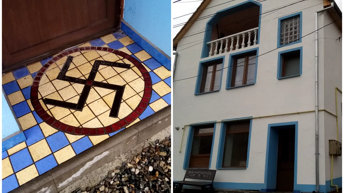 Svastica și simbolurile SS descoperite pe o casă din Agnita. Cum au reacționat autoritățile?