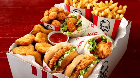 Acţiunile restaurantelor KFC au un randament de 4 ori mai mare comparativ cu Bursa de la Bucureşti, pe fondul profitului record la nivel de trimestru, cel mai bun din istorie