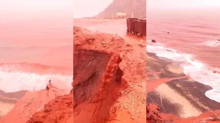 Marea cu apă roșie a speriat internetul. Cum explică specialiştii fenomenul (VIDEO)