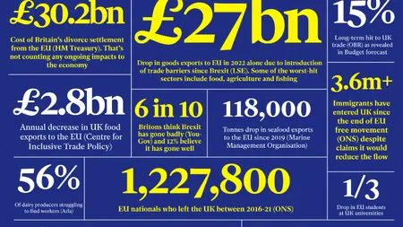 Statisticile blestemate care dezvăluie adevăratul cost al Brexit-ului, la cinci ani