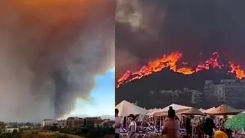 Români prinși într-un incendiu de vegetație amplu în Kusadasi – Turcia