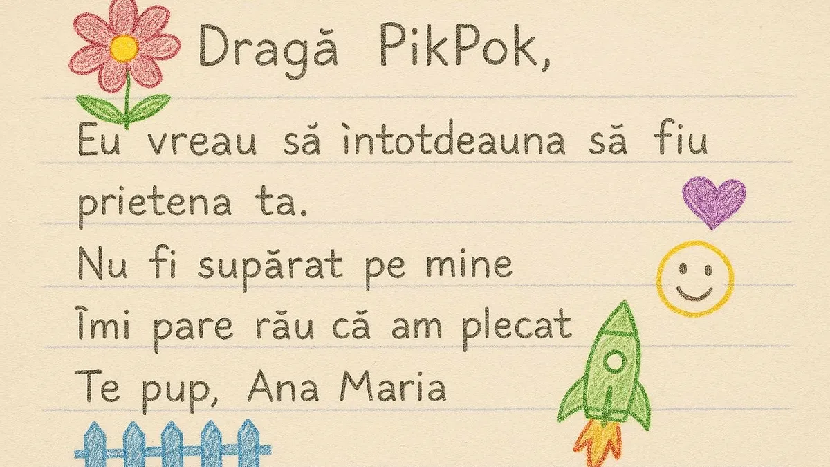 Scrisoarea pierdută a slujnicuței Ana Maria către PikPok