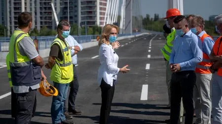Reacția Gabrielei Firea după ambuteiajele de pe recent inauguratul pod Ciurel