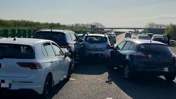 UPDATE Accident în lanț pe A2, în județul Constanța: Șapte mașini implicate, Planul Roșu activat și trafic blocat spre București