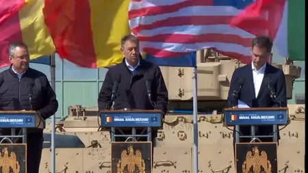 Preşedintele Iohannis şi premierii român şi belgian, în vizită la Baza Kogălniceanu