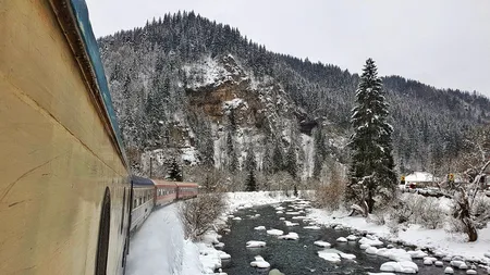 Mersul trenurilor pe timp de iarnă: Trafic feroviar îngreunat în sudul ţării