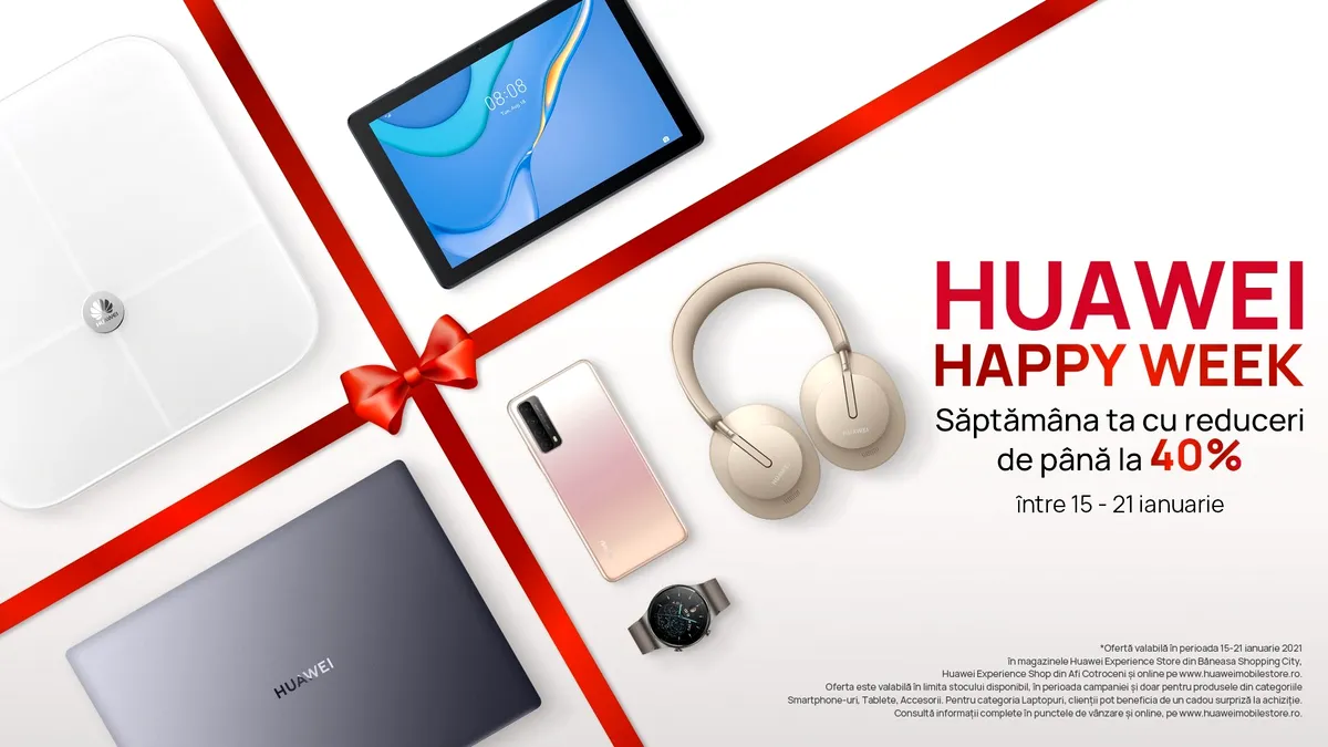 Huawei lansează Happy Week cu oferte speciale și reduceri
