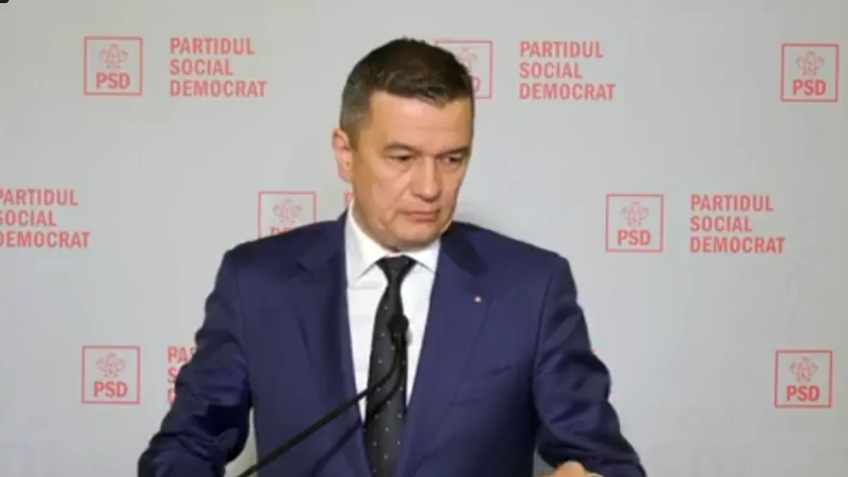 Ultimatul PSD pentru Bugetul 2026: Sorin Grindeanu anunță decizii cruciale și varianta ieșirii de la guvernare (VIDEO)