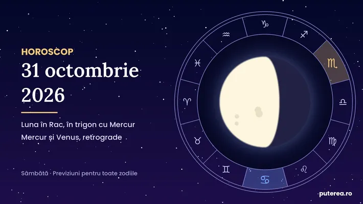 Horoscop sâmbătă, 31 octombrie 2026: zodiile care pot repara o relație chiar de dimineață