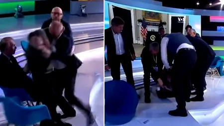 La o emisiune TV din Ucraina: Bătaie în direct (VIDEO)