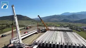 Au intrat în lucru viaductele de pe cel mai spectaculos lot al autostrăzii care traversează Carpații (VIDEO)