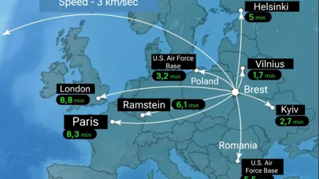 Rusia amenință Europa cu racheta hipersonică Oreșnik: Deveselu, în raza de acțiune în doar 5 minute și jumătate