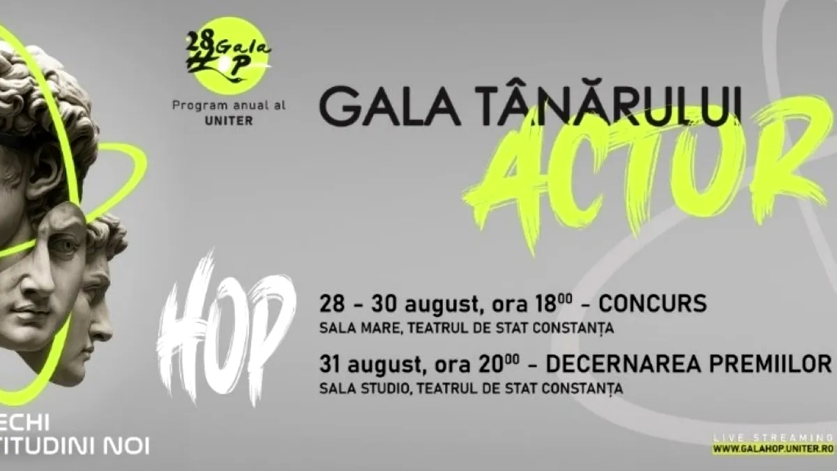 Gala HOP 2025: trei zile de teatru intens și o seară a premiilor mult așteptate