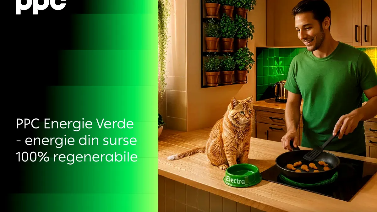 PPC Energie lansează oferta PPC Energie Verde — energie 100% regenerabilă la un preț „verde” (preț garantat timp de 1 an)