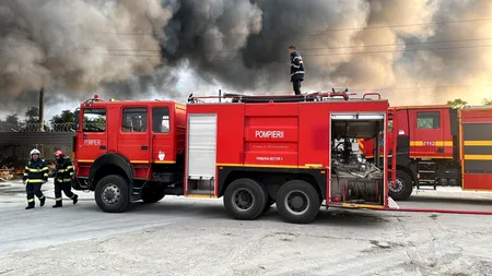 Incendiu la un depozit din localitatea Glina, Ilfov