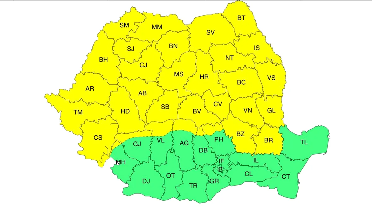 Primăvară cu apucături de iarnă: Se anunță cod galben de ninsoare şi lapoviță