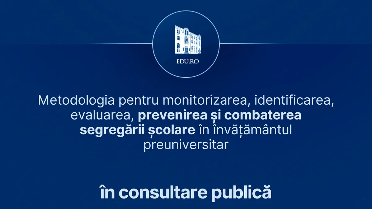 Segregarea şcolară la toate nivelurile, interzisă în învăţământul preuniversitar; Cum se face identificarea etnică