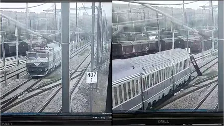 Șocant. Cum își pierde un tren ușa în mers pe ruta Cluj- București (Video)