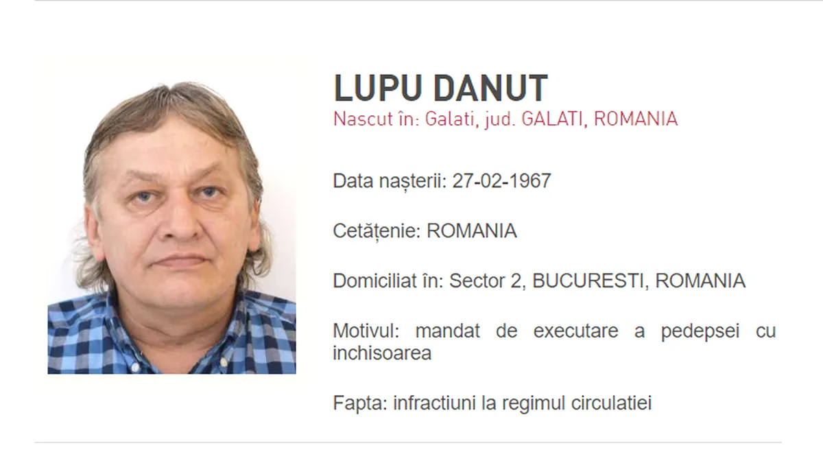 Dănuț Lupu, dat în urmărire de Poliția Română