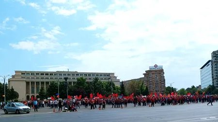 Protest în fața Guvernului. Principalele nemulțumiri vizează „starea avansată de sărăcie a salariaților”