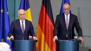 Ilie Bolojan, în conferință alături de cancelarul Friedrich Merz