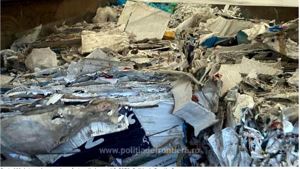 Peste 100 de tone de gunoaie au fost oprite la graniță. Este vorba despre haine uzate, carton și plastic